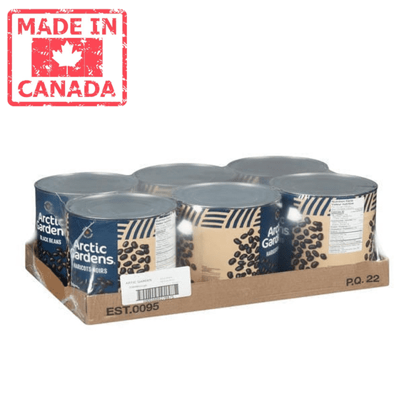 Arctic Gardens Bean Black 2.84L/96 oz (6/Case)- High Fiber, Low-Fat Protein Source- Canadian Made