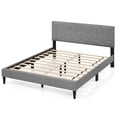 thumbnail image 1 of Costway Queen Size Bed Frame with Linen Fabric Upholstered Headboard & Wooden Slat Support, 1 of 10
