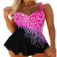 thumbnail image 2 of Maillot de Bain Grande Taille pour Femmes Couleur Contrastée Sans Manches, 2 of 6