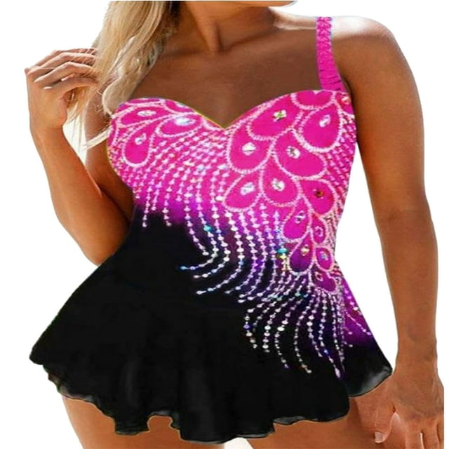 Maillot de Bain une-Pièce Sans Manches à Col en V pour Femmes, Grande Taille, Bikini à Strass
