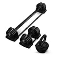 thumbnail image 2 of HolaHatha 3-in-1 Multifunctional Home Gym Workout Dumbbell Set, Black, 2 of 9
