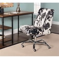 thumbnail image 2 of Linon Draper Wood Upholstered Office Chair in Black Cow Print, 2 of 18