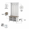 thumbnail image 4 of Bowery Hill Engineered Wood Hall Tree with Shoe Bench & Cabinet in White/Shiplap, 4 of 7