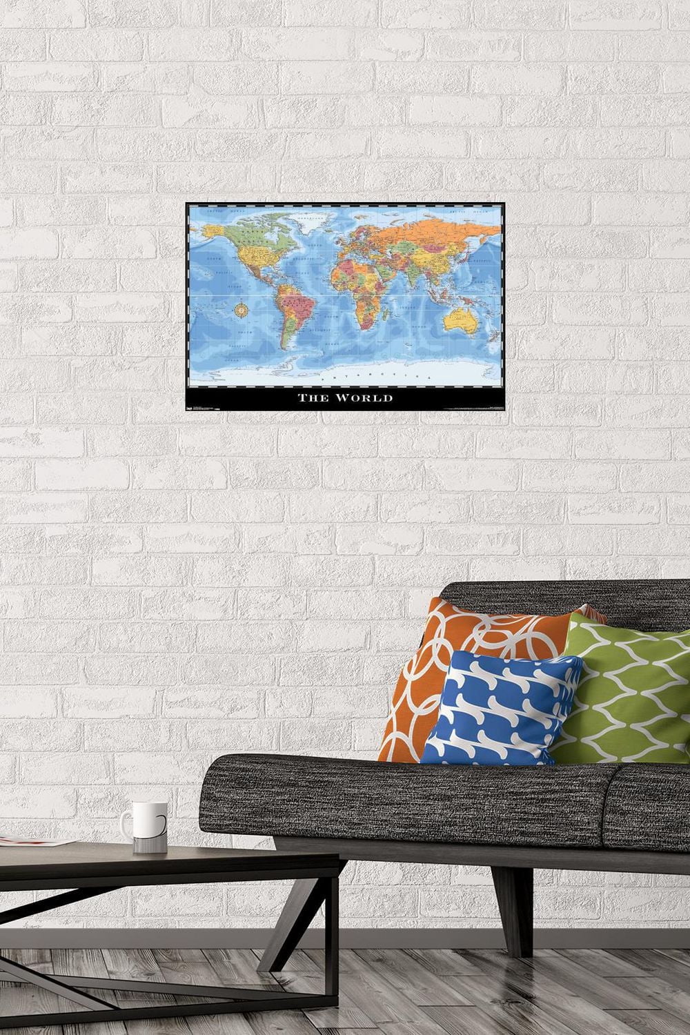 Map - World Wall Poster, 22.375" x 34"