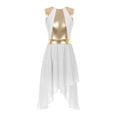 thumbnail image 1 of iiniim Robe de Danse Lyrique Brillante pour Femmes, Robe de Performance de Danse Ballet Moderne Contemporaine, Blanc m, 1 of 5