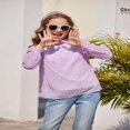 thumbnail image 3 of Pull-Over Blanc à Manches Longues pour Filles avec Manches à Volants Pois Suisses Haut Blouse Col Rond 5-12 Ans, 3 of 7