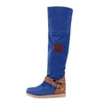 thumbnail image 2 of Bottes pour Femmes à Bout Rond, Mode, Décontractées, avec Boucle de Ceinture, Talon Bas, Bottes Plates, 2 of 4