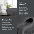 thumbnail image 3 of Bare Home Polar Fleece Bed Blanket - Lightweight - Premium Fleece - Throw, Forged Iron Gray, 3 of 8