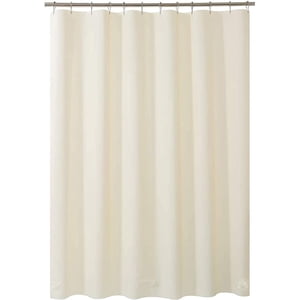 Plastic Shower Curtain Liner 72 x 72 Inches Beige Thick Bathroom Shower Curtains with Heavy Duty Clear Stones and Grommet Holes,0126
