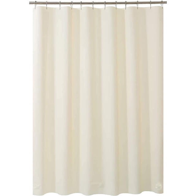 Hotel Quality Fabric Shower Curtain Liners 40 Inch by 72 Inch, Navy Water Resistant Bathroom Curtains, Rust Resistant Grommets Top Weighted Bottom Machine Washable