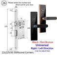 thumbnail image 2 of Electronic Lock Bluetooth Smart Door Lock Fingerprint Lock Password IC Card Key For Smart Home ,Integrated Smart Home, 2 of 5