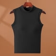 thumbnail image 1 of Weiqiqre Spring+Tops+for+Women Sleeveless Mock Turtle Neck Tops Double Lined Tank Tops 2025 Basic Tight Shirts, 1 of 3