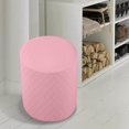 thumbnail image 4 of Round Stretch Ottoman Slipcovers Footrest Sofa cover Protector oversized round Cover Foot Stool Covers Pink, 4 of 8