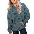 thumbnail image 1 of FAOWME Sweat à Capuche Imprimé à Manches Longues pour Filles Chandail-Over Marine 4-5 Ans, 1 of 4