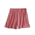 thumbnail image 2 of AherBiu Womens Summer Shorts Loose Fitting Elastic Waisted Comft Soft Shorts Oversized Sleeping Home Shorts, 2 of 3