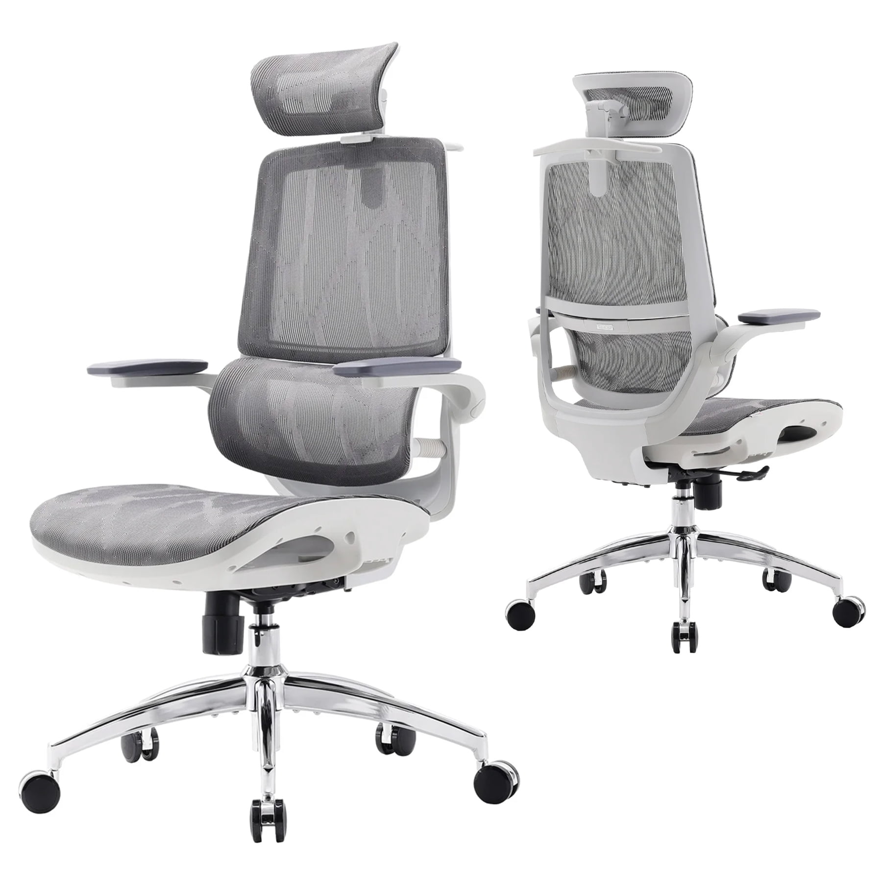 SIHOO M59AS Ergonomic Office Chair, High Dual Back Computer Chair with 3D Flip Armrests Headrest, Adaptive Dynamic Lumbar Support , Desk Chairs 300lb