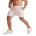 thumbnail image 3 of Men Double Layer Sport Shorts Quick Dry Gym Athletic Workout Shorts with Pockets, 3 of 8