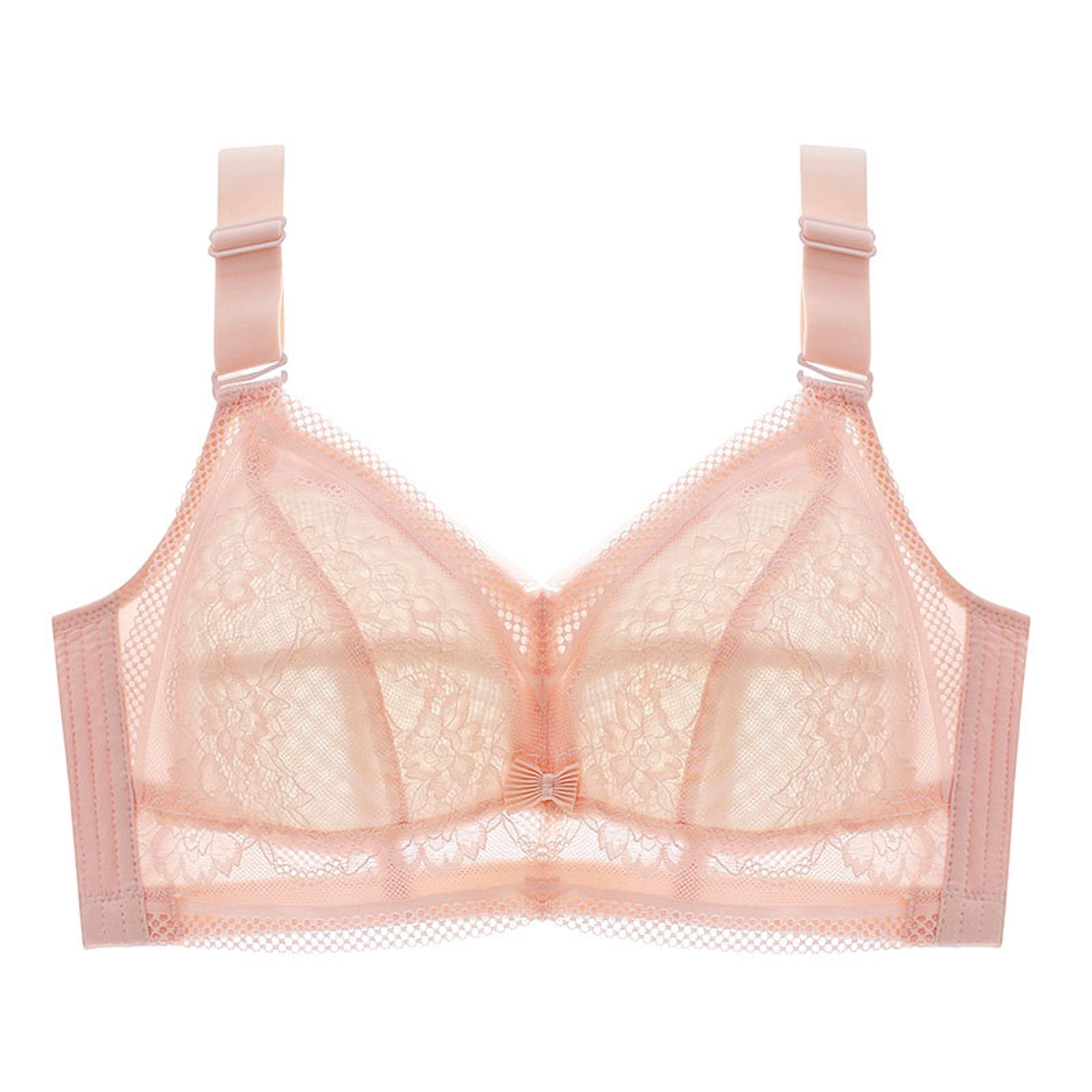B91xZ Adjustable Strap Scoop Neck Bra Adjustable Strap Triangle Bra,Khaki 42E
