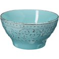 thumbnail image 3 of Elama Malibu Waves 16-Piece Dinnerware Set in Turquoise, 3 of 4