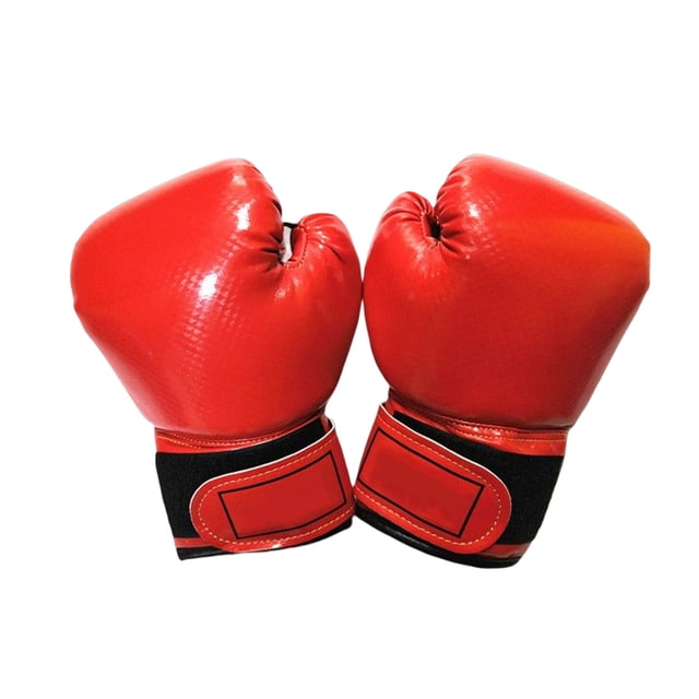 yingyy Gants de Boxe pour Enfants Texture Poing Gants Anti-Dérapants Callosités Absorbent la Sueur Protection Entraînement Bleu Rouge