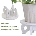 thumbnail image 3 of Support d'Ornement de Bureau Intérieur Tabouret en Bois Table pour Présentation sur Piédestal - Petit Support Rond en Bois pour Présentation de Pots de Fleurs Style Ferme, 3 of 7