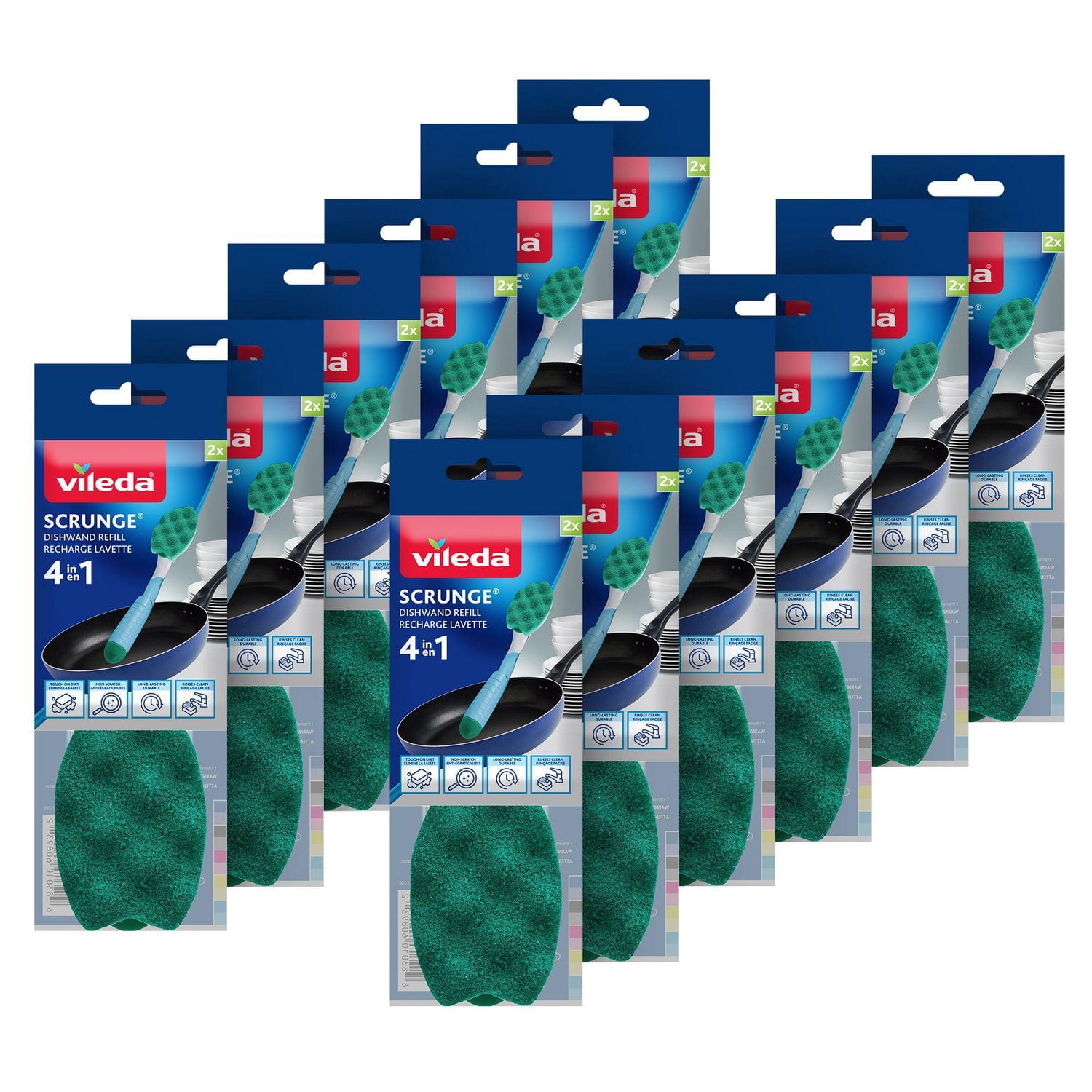 Vileda® Scrunge® Recharge Lavette Multi-Usage, 24 Unités