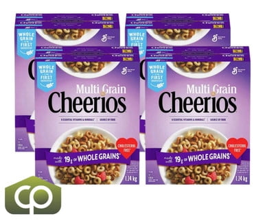 Multi-Grain Cheerios Jumbo Pack - 1.24 kg | Wholesome Blend of 5 Whole Grains(4/Case)