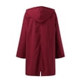 thumbnail image 4 of Baberdicy Plus Size Tops Rain Jacket Women's Breathable Large Sizes Raincoat Black Softshell Jacket Yellow Outdoor Jacket Transition Jacket Lightweight Jacket with Hood for Spring Autumn Hik Red, 4 of 6