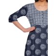 thumbnail image 3 of Moomaya Kurtis Imprimés Ligne A pour Femmes Kurta à Manches 3/4 Tunique d'Été, 3 of 5