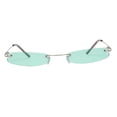 thumbnail image 1 of Small Lens Sunglasses UV400 Designer Glasses for Unisex Driving Outdoors , Green, as described, 1 of 8