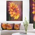 thumbnail image 1 of Gerber et Coccinelle Aquarelle - Impression d'Art Floral sur Toile, 1 of 4