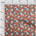 thumbnail image 2 of oneOone Polyester Spandex Rust Brown Fabric Geometric Sewing Craft Projects Fabric Prints By Yard 56 Inch Wide, 2 of 4