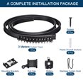 thumbnail image 2 of Unique Bargains Flexible Curved Ceiling Curtain Track Bendable Mount for Curtain Rail Bunk  Window Room Divider (Black, 9.8ft), 2 of 7