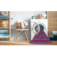 thumbnail image 2 of Ahgly Tapis d'Intérieur Lavable en Machine Carré Transitionnel Rouge Framboise, 6 Pieds Carré, 2 of 7