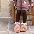 thumbnail image 2 of MIASHUI Girls Warm Thick Leggings Toddler Soild Color Ruffled Tights Bottoms,Brown,3-4 Years, 2 of 4
