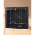 thumbnail image 5 of SONGMICS Closet Storage Organizer, Portable Wardrobe with Hanging Rods, Clothes Rack, Gray, 5 of 5