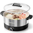 thumbnail image 1 of TOPWIT 4.5L Hot Pot Electric, Stainless Steel Ele, 1 of 9
