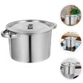 thumbnail image 2 of KAKOWELY Stainless Steel Stock Pot Soup Cooking Pot With Double Ear Kitchen Cooking Pot Oil Storage Pot For Canning Boiling 18 cm,9.45X"X7.09"X4.33", 2 of 4