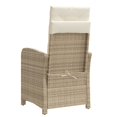 thumbnail image 5 of vidaXL Ensemble Bistro 3 Pcs avec Coussins Osier Poly Beige, 5 of 5