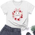 thumbnail image 4 of Weiqiqre Women Clothing Happy Easter T Shirt Easter Bunny Shirt Cute Rabbit Graphic Tee Gift Spring Tees Tops, 4 of 4
