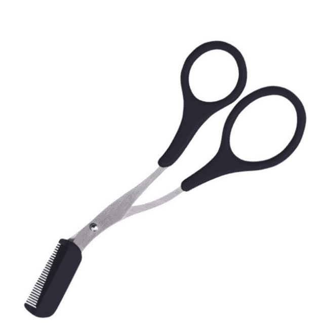3 PCS Stainless Steel Eyebrow Shaping Cut Scissors Comb Hair Remover Beauty Tool, Black
