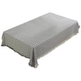 thumbnail image 1 of Bwiyojiz 1pc 35.43x59.06i 90x150cm Cotton and Linen Tablecloth Tassel Decoration Suitable for Rectangular Coffee Table Photo Decorative Cloth, 60%Cotton,40%Linen, Gray, Gifts for Her, 1 of 6
