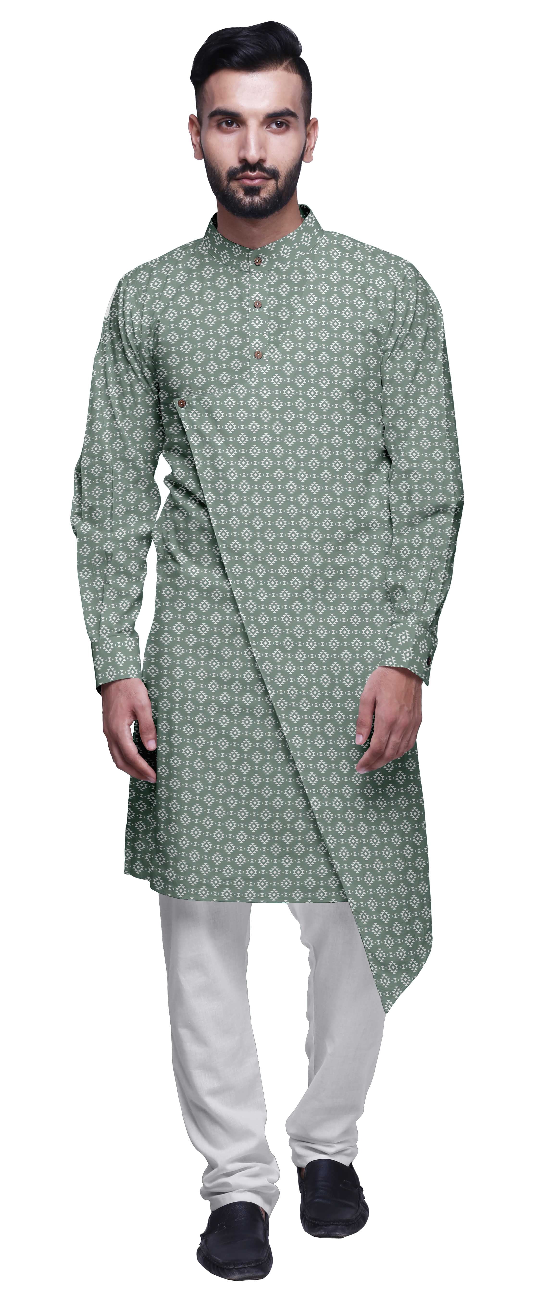 Atasi Kurta Imprimé de Designer pour Garçons Ensemble Kurta Pyjama Décontracté Vêtements d'Été
