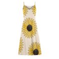thumbnail image 5 of Lenago Robes d'Été Grande Taille pour Femmes Mode Taille Mi-Haute Col en V Sans Manches Rayures Imprimées Robe Longue de Plage Été en Solde, 5 of 5