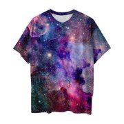 LUOGENLI T-shirts Homme pour Hommes Imprimé Men T-Shirt Graphic Manche courte Été T-Tshirt Nouveauté Casual Tee Hommes T-shirts Graphic Tees Pâques Hommes Tee Graphique Tees Funny Valentines Purple XXXL