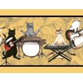 thumbnail image 2 of IBA Indianbeautifulart Orange Musical Instruments & Cat Animal Printed Ribbon Trim 9 Yards Velvet Fabric Laces For Crafts Sewing Accessories 4 Inches, 2 of 2