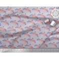 thumbnail image 2 of Soimoi Gray polyester Crepe Fabric Check & Fox Folk Art Print Fabric by Yard 52 Inch Wide, 2 of 5