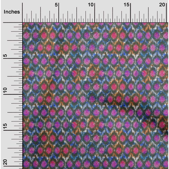 oneOone Cotton Flex Fabric Chevron Ikat Printed Fabric 1 Yard 40 Inch Wide