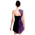thumbnail image 2 of RUNQHUI Robe de Patinage Artistique Femmes Strass Scintillants Justaucorps de Danse Ballet pour Compétition Violet TTG, 2 of 7