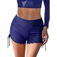 thumbnail image 2 of Gupgi Women Swim Shorts Solid Color High Waist Drawstring Slim Bottoms Swimming Trunks Summer Board Shorts, 2 of 9